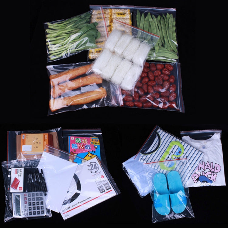 100pcs/pack PE Self Sealing Clear Zip Lock Packaging Bag, 9cm x 13cm, Custom Printing and Size are welcome