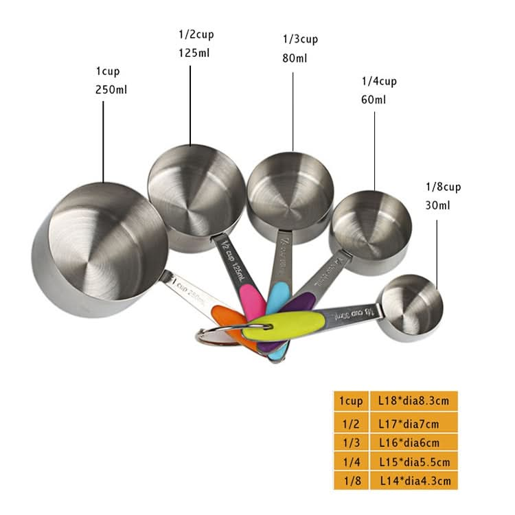 kn650 10 in 1 Colorful Stainless Steel Measuring Spoon Cake Mold Baking Tool Set - Reluova