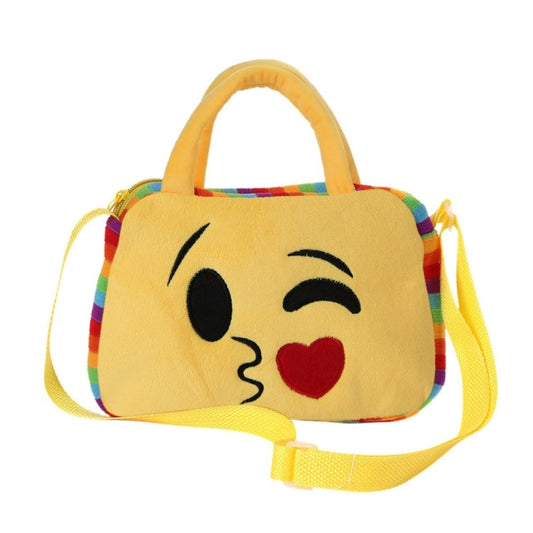 Portable Lovely Faces Square Shape Plush Doll Backpack, Kindergarten Children Shoulder Bag