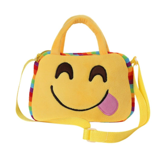 Portable Lovely Faces Square Shape Plush Doll Backpack, Kindergarten Children Shoulder Bag Reluova