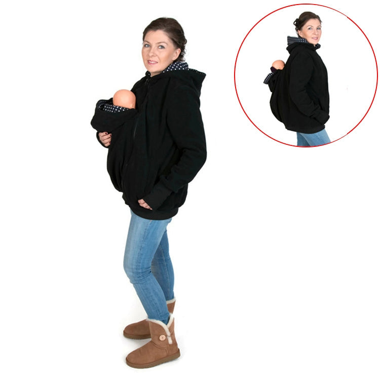 Three-in-one Multi-function Mother Kangaroo Zipper Hoodie Coat with Front Cap Size: M, Chest: 90-93cm, Waist: 70-72cm, Hip: 97-99cm My Store