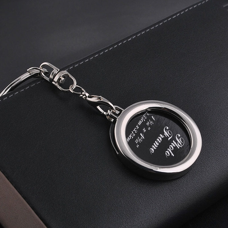 10 PCS Mini Photo Frame Couple Metal Keychains Key Rings