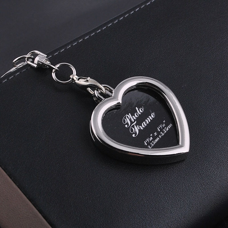 10 PCS Mini Photo Frame Couple Metal Keychains Key Rings