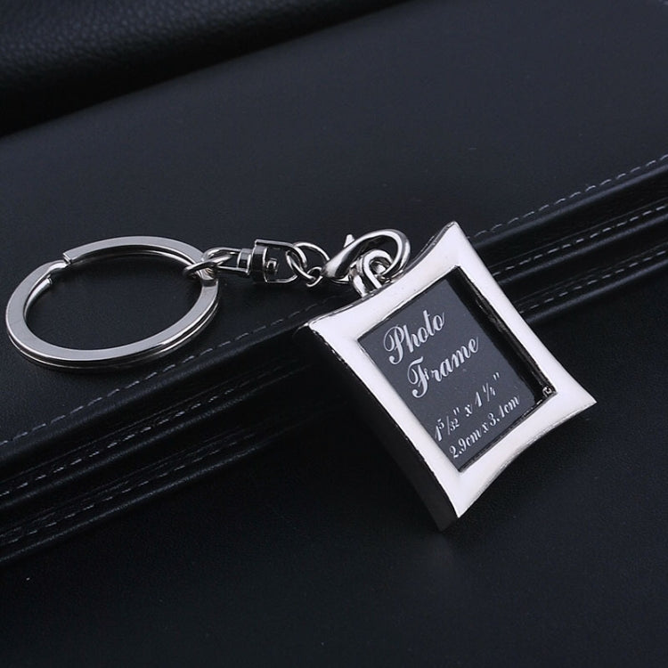 10 PCS Mini Photo Frame Couple Metal Keychains Key Rings