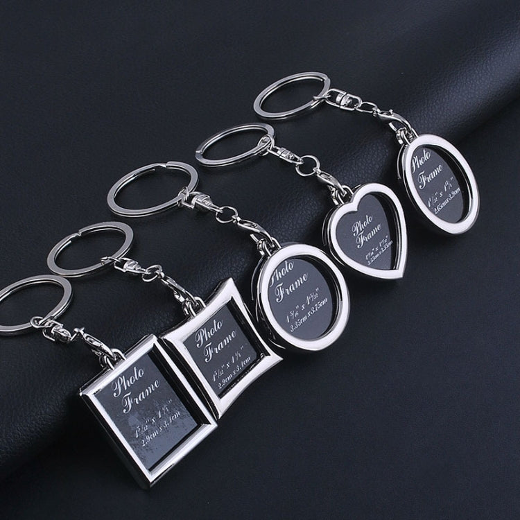 10 PCS Mini Photo Frame Couple Metal Keychains Key Rings