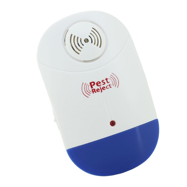 Electronic Ultrasonic Mosquito Rat Pest Control Repeller with LED Light, EU Plug AC90V-250V (White+Blue) My Store