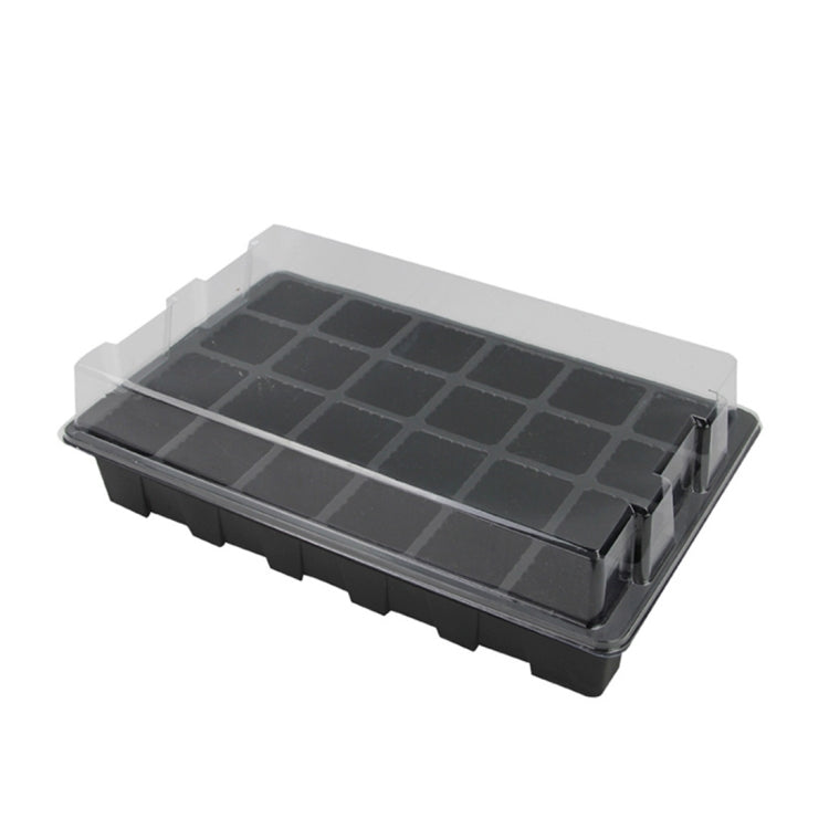 Seedling Tray Sprout Plate 24 Holes Nursery Pots Tray Lids Box For Gardening Bonsai Mini Greenhouse Nursery Plate Three Sets My Store