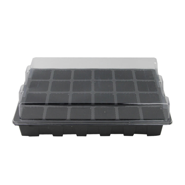 Seedling Tray Sprout Plate 24 Holes Nursery Pots Tray Lids Box For Gardening Bonsai Mini Greenhouse Nursery Plate Three Sets My Store