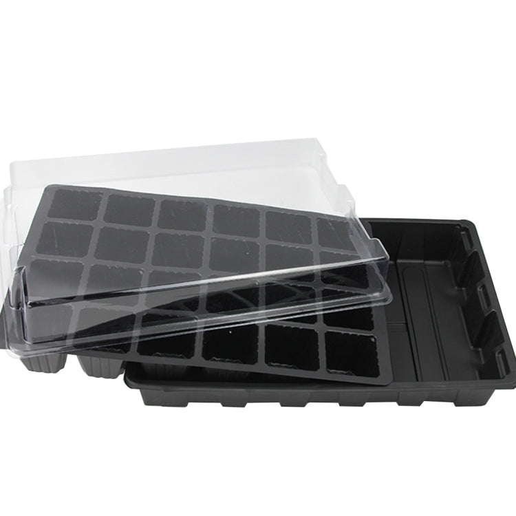 Seedling Tray Sprout Plate 24 Holes Nursery Pots Tray Lids Box For Gardening Bonsai Mini Greenhouse Nursery Plate Three Sets My Store