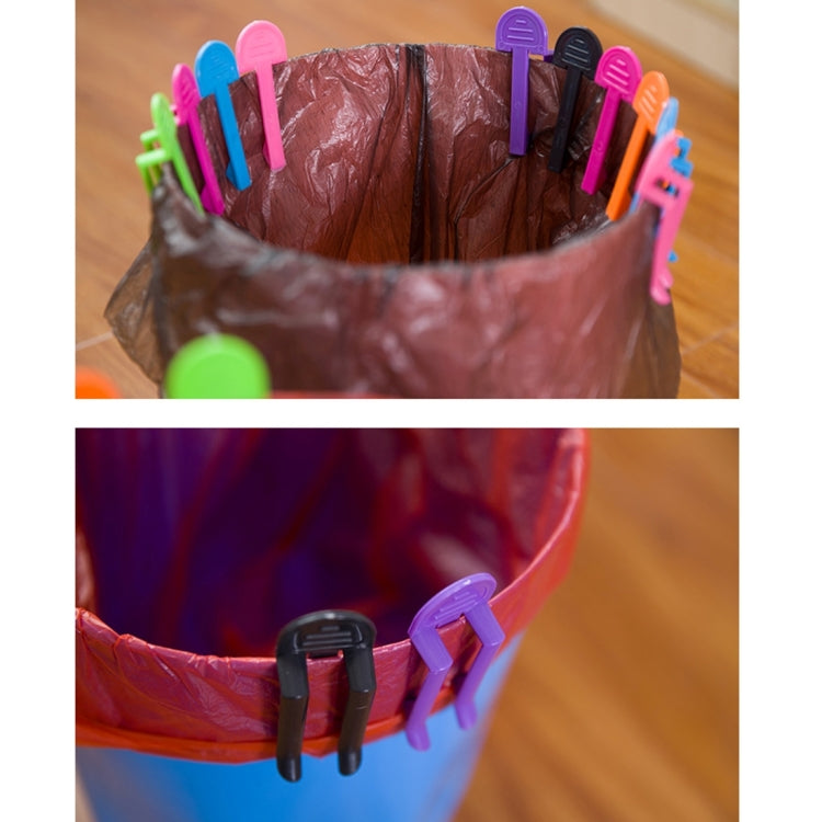 10pcs Universal Trash Bag Fixed Clip Waste Basket Rubbish Bin Garbage Can Clamp Rubbish Clip Non-slip Garbage Bag Clip, Random Color Delivery