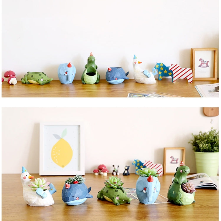 Lovely Home Garden Office Resin Cartoon Animal Shaped Plant Flower Pot Decoration Animal Flower Pots Planter My Store