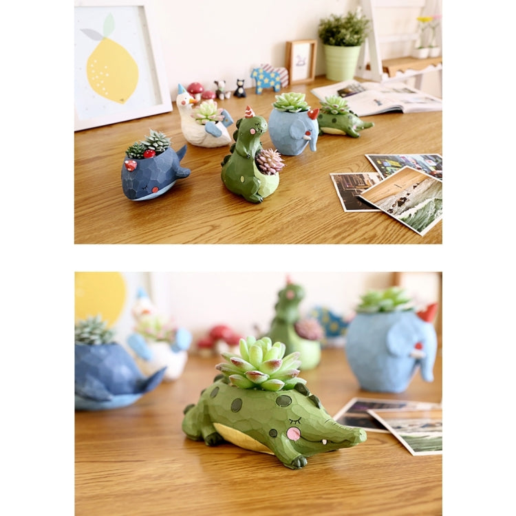 Lovely Home Garden Office Resin Cartoon Animal Shaped Plant Flower Pot Decoration Animal Flower Pots Planter My Store