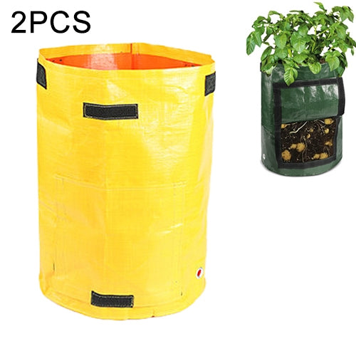 2 PCS 7 Gallons Potato Planting PE Bags Woven Fabric Bags Cultivation Garden Pots Vegetable Planting Bags Grow Bags Farm Garden Supplies-Reluova