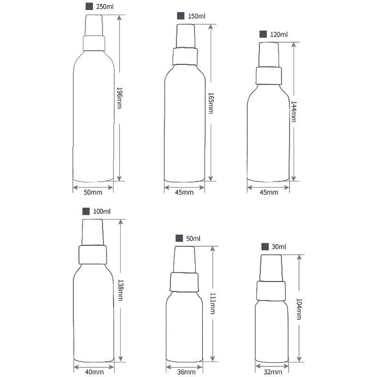 Refillable Glass Fine Mist Atomizers Aluminum Bottle, 30ml Reluova