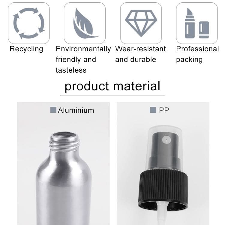 Refillable Glass Fine Mist Atomizers Aluminum Bottle, 100ml Reluova