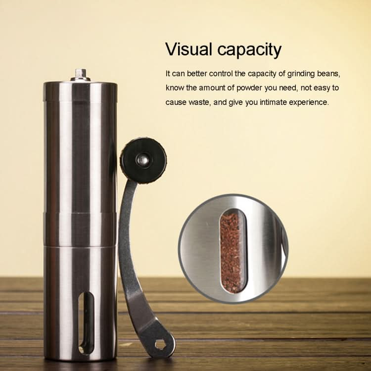 Portable Conical Burr Mill Manual Stainless Steel Hand Crank Coffee Bean Grinder, Capacity: 40g - Reluova