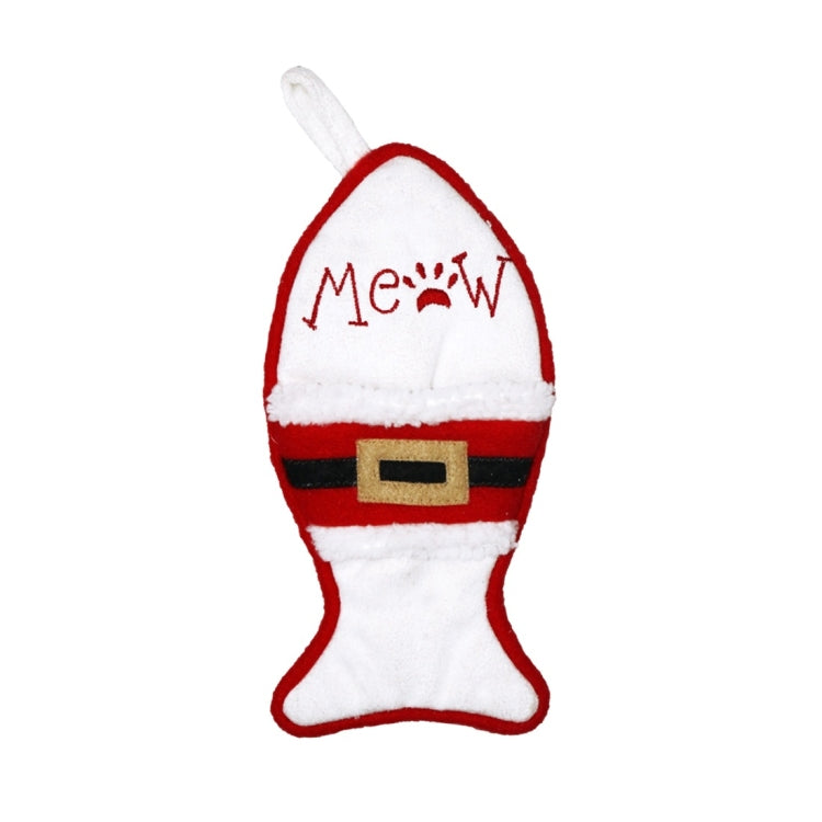 CX20223 Multi-function Fish Shape Christmas Sock Gift Bag Knife Fork Sleeve Christmas Tree Pendant Decoration My Store