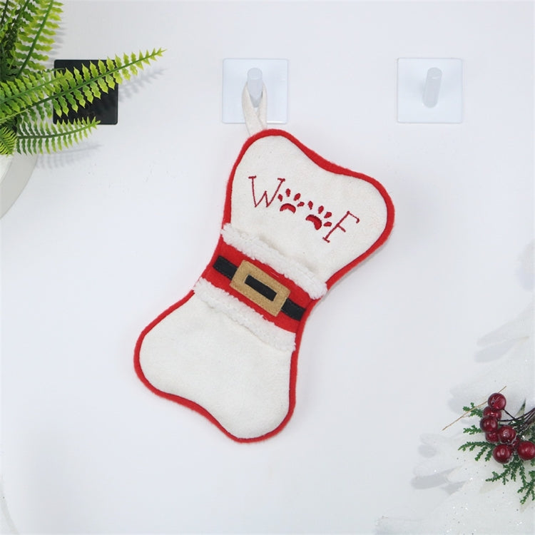 CX20223 Multi-function Bone Shape Christmas Sock Gift Bag Knife Fork Sleeve Christmas Tree Pendant Decoration My Store