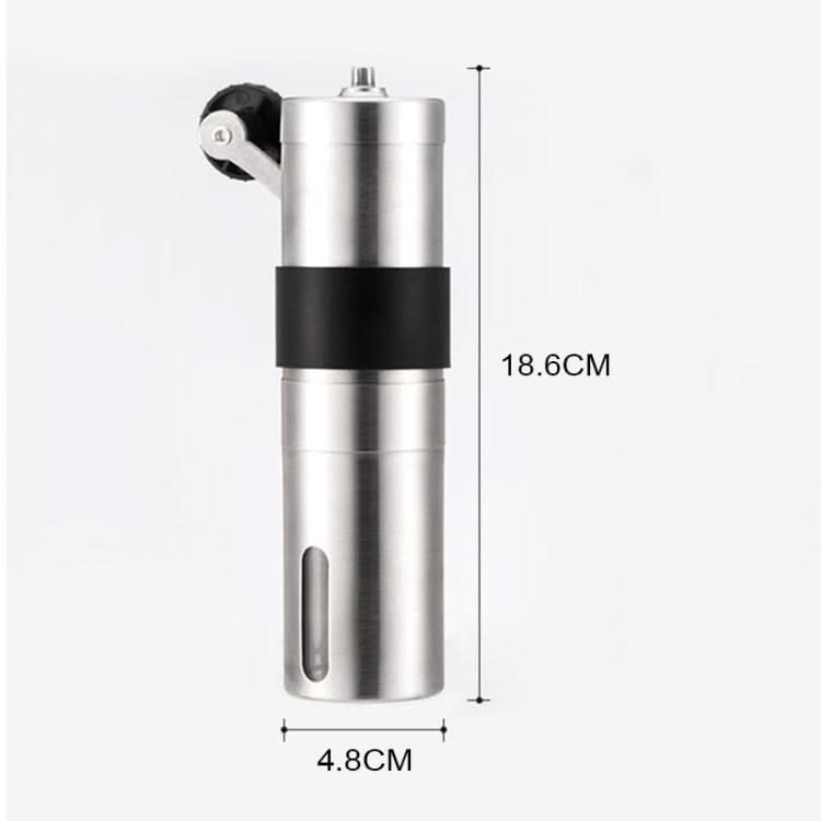 Portable Conical Burr Mill Manual Stainless Steel Hand Crank Coffee Bean Grinder with Silicone Ring, Capacity: 40g - Reluova