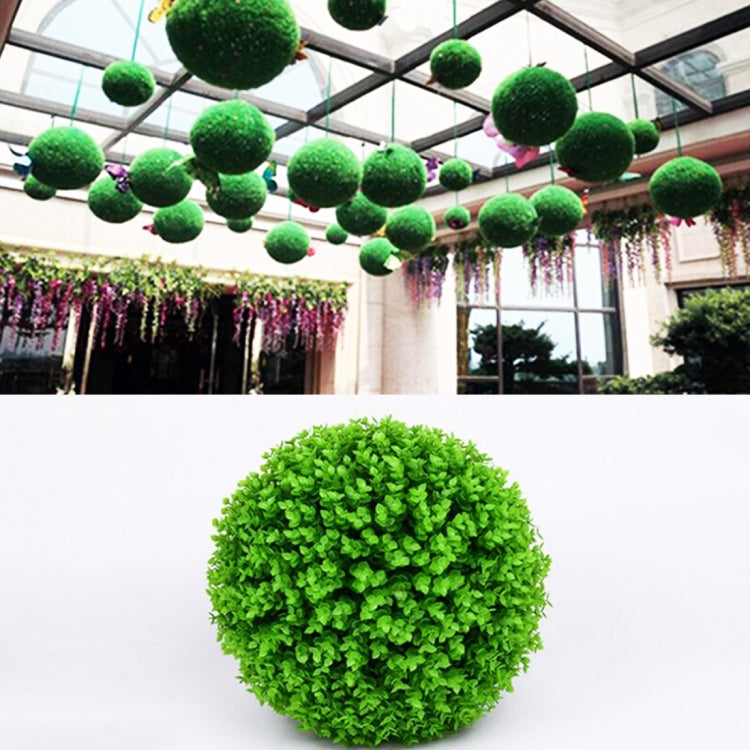 Artificial Green Eucalyptus Plant Ball Tree Wedding Event Home Outdoor Decoration Hanging Ornament, Diameter: 7.5 inch My Store