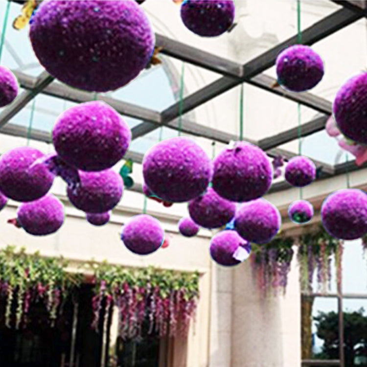 Artificial Purple Eucalyptus Plant Ball Tree Wedding Event Home Outdoor Decoration Hanging Ornament, Diameter: 7.5 inch My Store