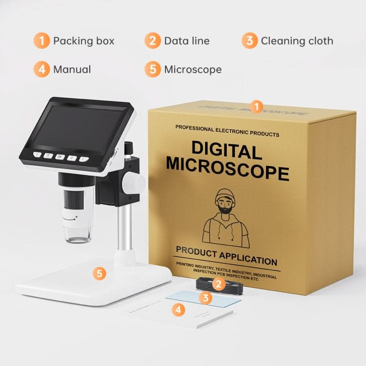 50X-1000X 1080P Portable Electronic Digital Desktop Microscope with LED Light My Store