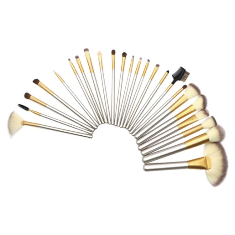 24 in 1 High-grade Beige Beauty Makeup Brushes Tools Kit, Size: 25.4*52.6cm-Reluova