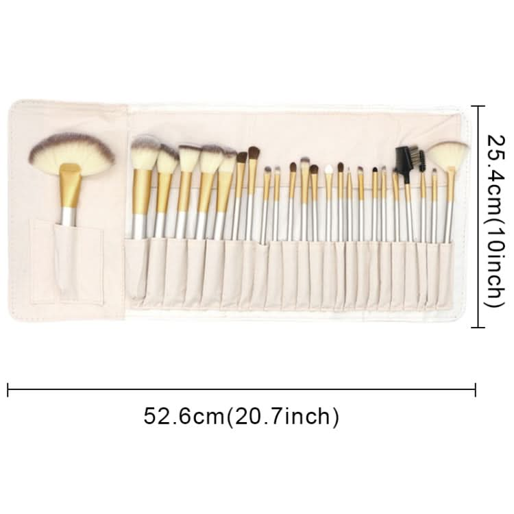 24 in 1 High-grade Beige Beauty Makeup Brushes Tools Kit, Size: 25.4*52.6cm-Reluova