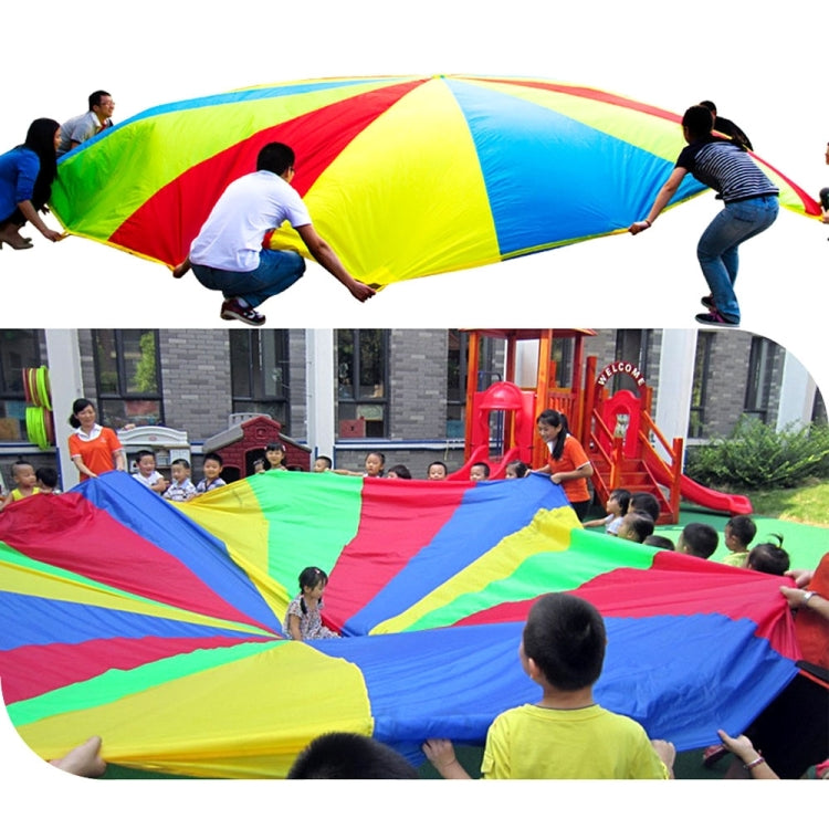 2m Children Outdoor Game Exercise Sport Toys Rainbow Umbrella Parachute Play Fun Toy with 8 Handle Straps for Families / Kindergartens / Amusement Parks Reluova