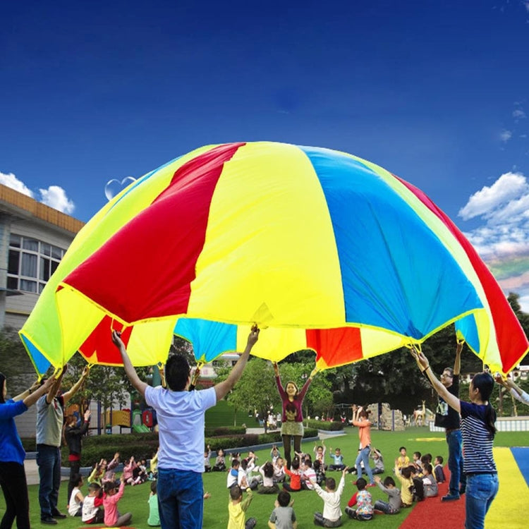 3.6m Children Outdoor Game Exercise Sport Toys Rainbow Umbrella Parachute Play Fun Toy with 8 Handle Straps for Families / Kindergartens / Amusement Parks Reluova