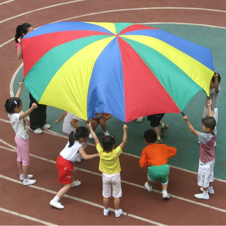 3.6m Children Outdoor Game Exercise Sport Toys Rainbow Umbrella Parachute Play Fun Toy with 8 Handle Straps for Families / Kindergartens / Amusement Parks