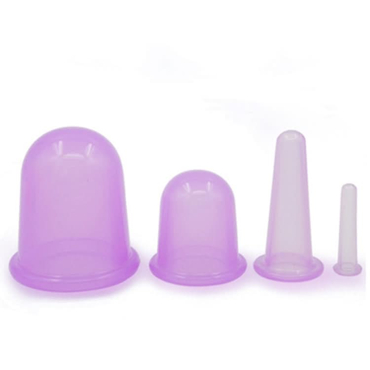 4 in 1 Health Care Body Massage Vacuum Silicone Cupping Cups,Random Color Delivery-Reluova