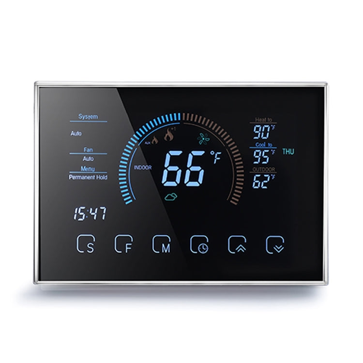 BHP-8000-SS 3H2C Smart Home Heat Pump Round Room Brushed Mirror Housing Thermostat without WiFi, AC 24V My Store