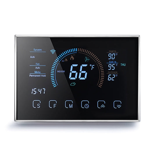 BHP-8000-WIFI-SS 3H2C Smart Home Heat Pump Round Room Brushed Mirror Housing Thermostat with WiFi, AC 24V My Store