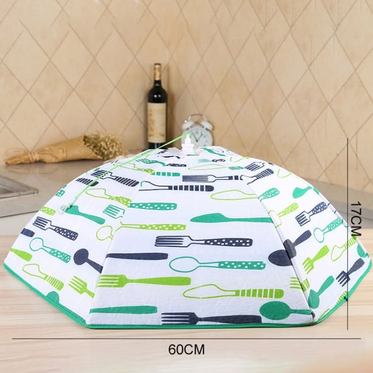 Folding Food Cover Keep Foods Warm Aluminum Foil Cover, Blue Tableware Pattern, Size: 60*60*17cm - Reluova