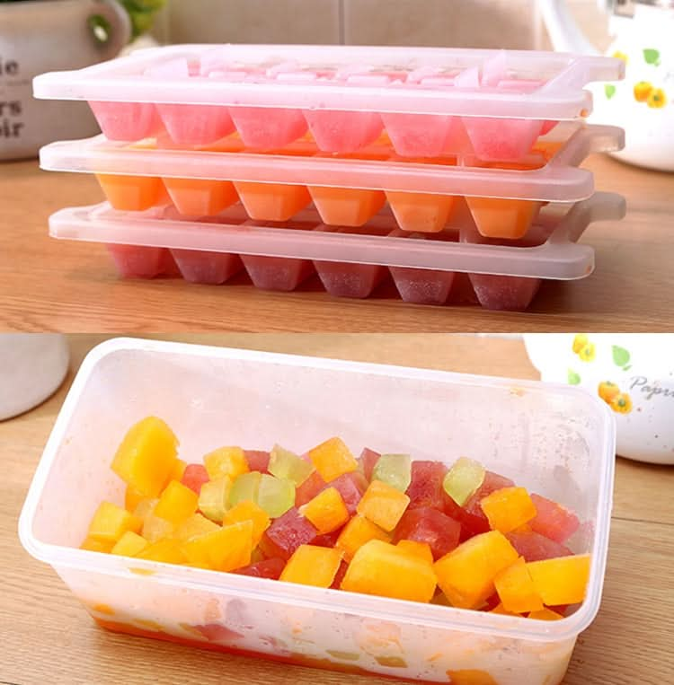 Small Square Ice Mold Trays Multi-layer Mold with Cover Ice Storage Box, 2 Layers - Reluova