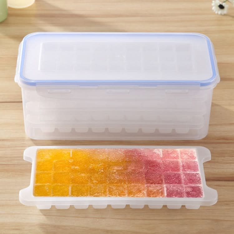 Small Square Ice Mold Trays Multi-layer Mold with Cover Ice Storage Box, 4 Layers - Reluova