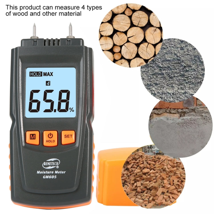 BENETECH GM605 Digital Wood Moisture Meter Humidity Tester Timber Damp Detector My Store