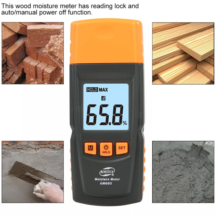 BENETECH GM605 Digital Wood Moisture Meter Humidity Tester Timber Damp Detector My Store