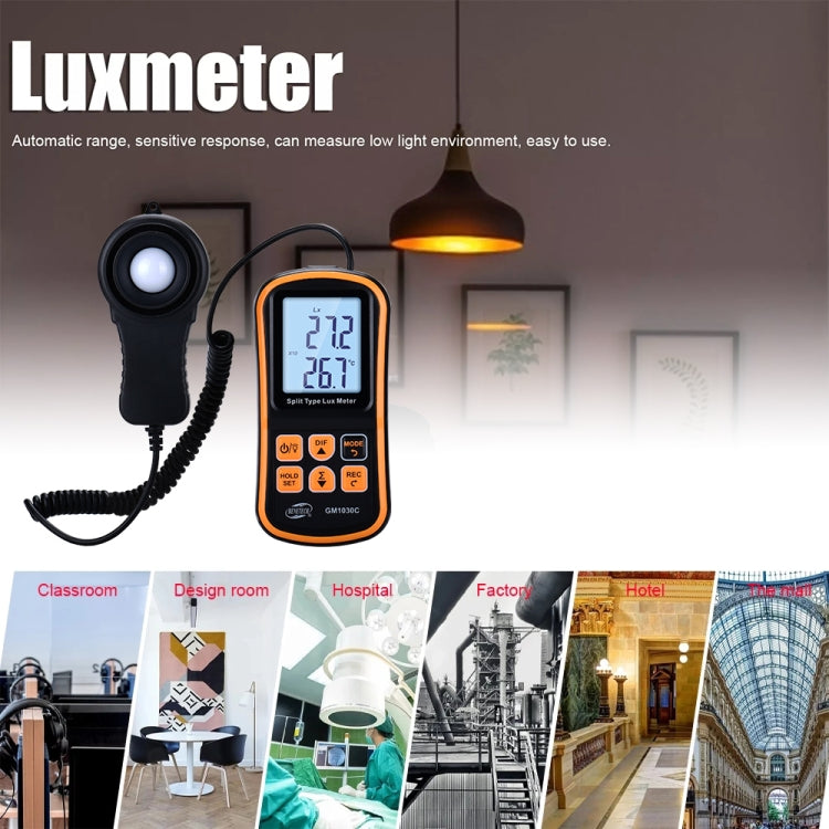 BENETECH GM1030C Portable Split Digital Illuminometer LUX Meter My Store