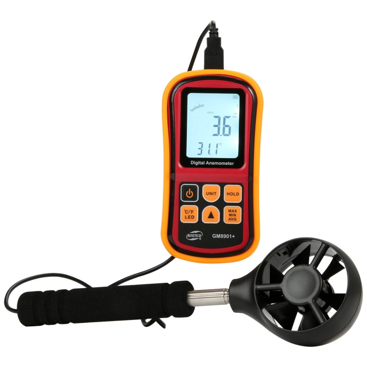 BENETECH GM8901+ High Accuracy Anemometer Wind Speed Gauge Temperature Measure Digital LCD Display Meter Measuring Tool My Store