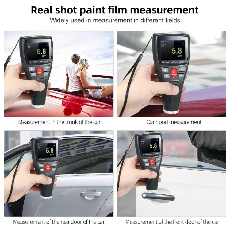 BENETECH GT2100 Digital Anemometer Coating Thickness Gauge Color Screen Car Paint Thickness Tester Meter My Store