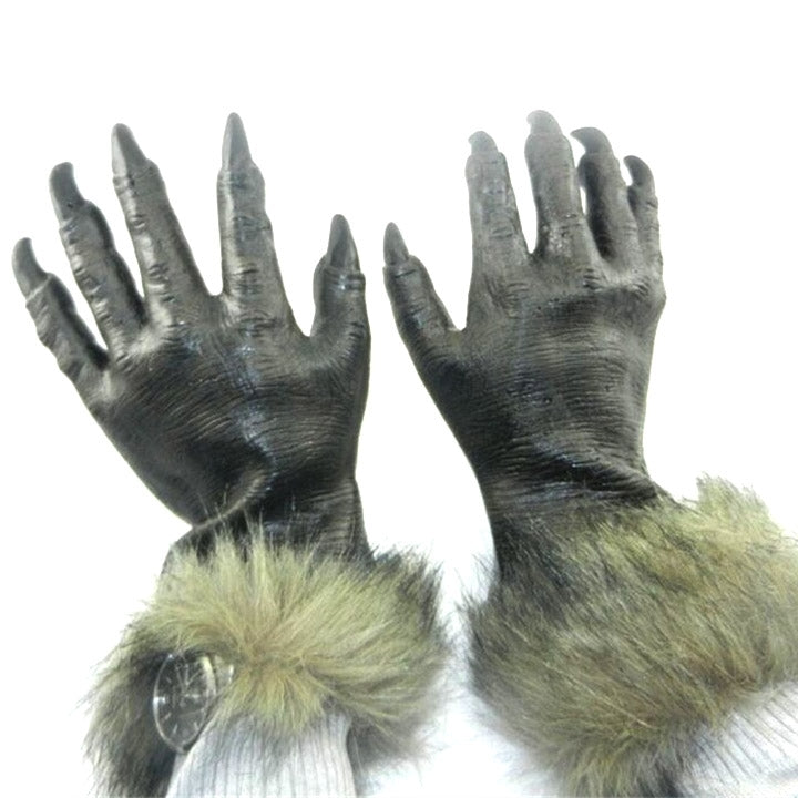 1 Pair Halloween Decoration Latex Wolf Gloves Halloween Festival Party Fancy Masquerade Glove Props