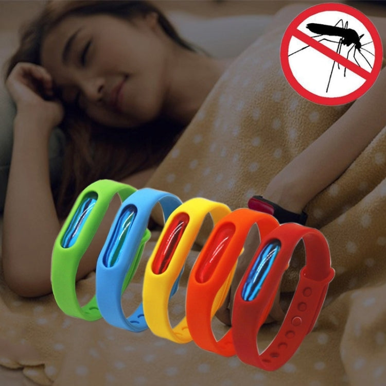 5 PCS Anti-mosquito Silicone Repellent Bracelet Buckle Wristband Bugs Away, Suitable for Children and Adults, Length:23cm, Random Color Delivery My Store