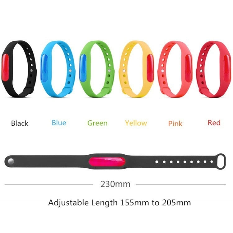 10 PCS Anti-mosquito Silicone Repellent Bracelet Buckle Wristband Bugs Away, Suitable for Children and Adults, Length:23cm, Random Color Delivery