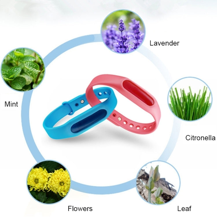 10 PCS Anti-mosquito Silicone Repellent Bracelet Buckle Wristband Bugs Away, Suitable for Children and Adults, Length:23cm, Random Color Delivery