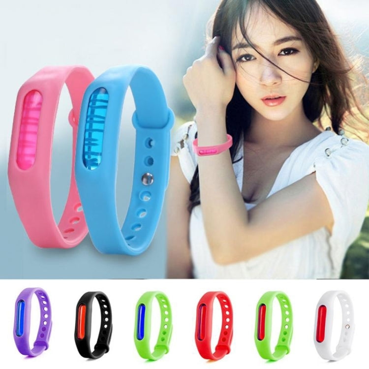 10 PCS Anti-mosquito Silicone Repellent Bracelet Buckle Wristband Bugs Away, Suitable for Children and Adults, Length:23cm, Random Color Delivery