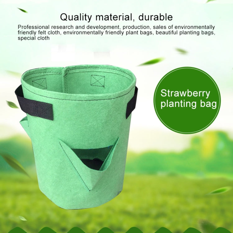 6 Pockets 26L / 7 Gallon Non-woven Felt Strawberry Planting Bag, Size: 30X35cm My Store