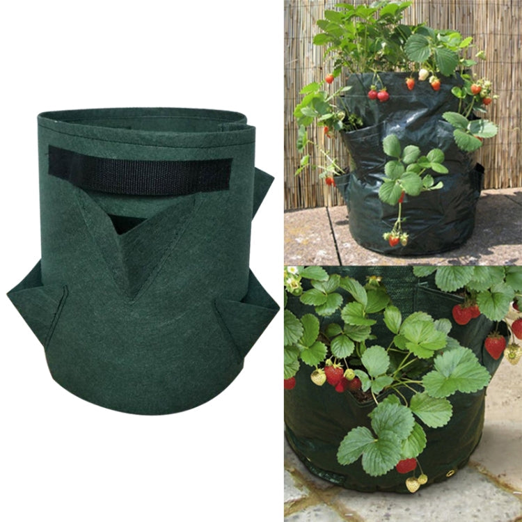 6 Pockets 26L / 7 Gallon Non-woven Felt Strawberry Planting Bag, Size: 30X35cm My Store