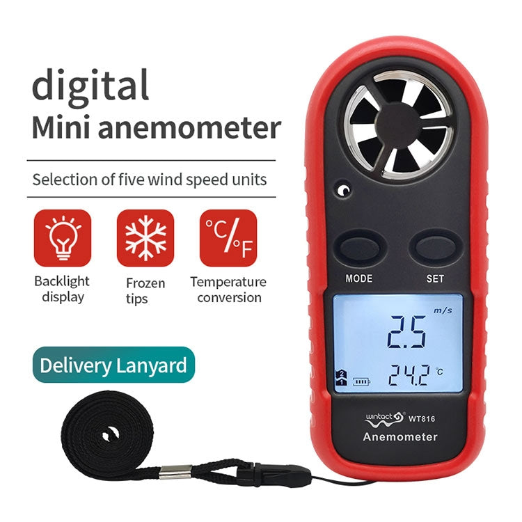 Wintact WT816 Digital Electronic Thermometer Anemometer